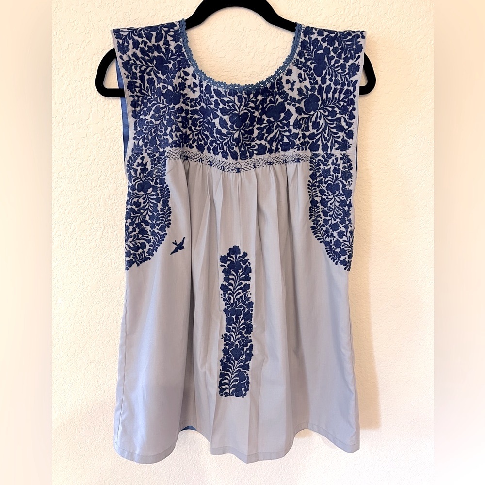 Mi Golondrina Flores blouse - S
